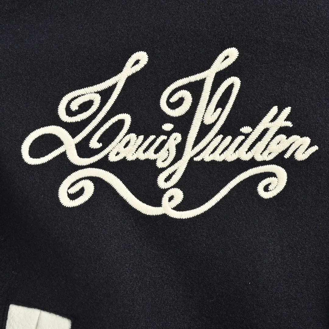 Louis Vuitton/Louis Vuitton 24Fw conch embroidered letter logo baseball jacket